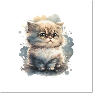 Fluffy Cat Artwork Posters and Art